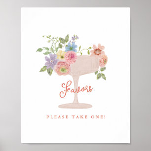 Liebe im Bloom Garden Brautparty Favoriten Zeichen Poster
