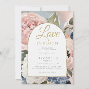 Liebe im Bloom Peony Gold Boho Arch Brautparty Einladung