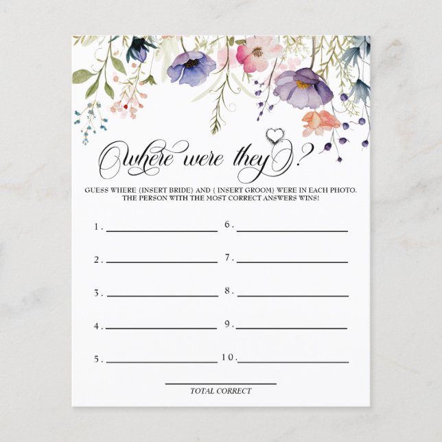 Liebe im Blut | Wo waren sie? | Spiele (Vorderseite)