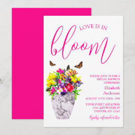 Liebe im blutfloralen Brautparty Einladung