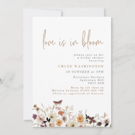 Liebe im Brautparty "Bloom Fall Wildblumen" Einladung