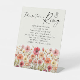 Liebe im Brautparty-Ring-Zeichen Sockelschild