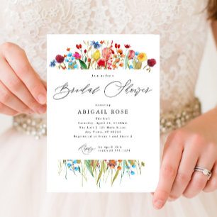 Liebe im Brautparty Wildblume Einladung