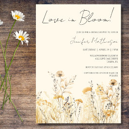 Liebe im Brautparty Wildblumen Einladung
