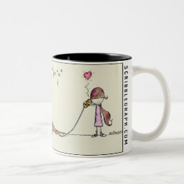 Liebe im digitalen Zeitalter Zweifarbige Tasse
