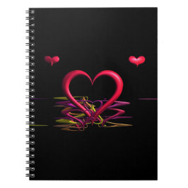 Liebe im Dunkelheit-Spiral-Notebook Notizblock