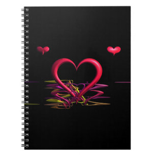 Liebe im Dunkelheit-Spiral-Notebook Notizblock