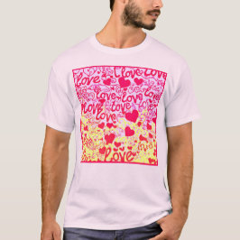 Liebe im dynamischen Farbmuster T-Shirt