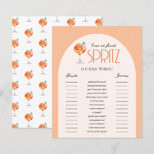 Liebe im ersten Spritz Brautparty Raten, wer spiel