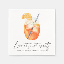 Liebe im ersten Spritz-Brautparty Serviette