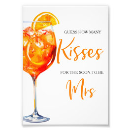 Liebe im ersten Spritz Citrus Floral Brautparty Fotodruck