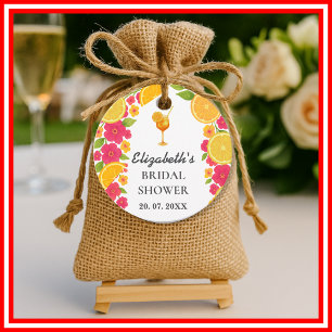 Liebe im ersten Spritz Citrus Orange Brautparty Geschenkanhänger
