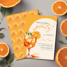 Liebe im ersten Spritz Orange Brautparty