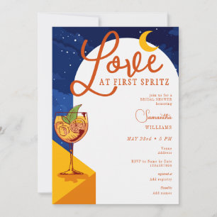 Liebe im ersten Spritz Sommer Modernes Brautparty Einladung