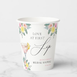 Liebe im First Sip Bright Cocktail Brautparty Pappbecher