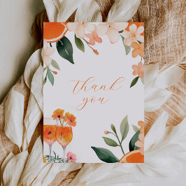 Liebe im First Spritz Modernes Brautparty Dankeskarte