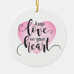 Liebe im Herzen behalten Valentine   Ornament