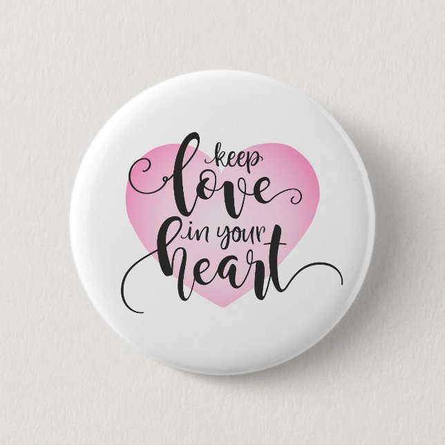 Liebe im Herzen behalten Valentine | Schaltfläche  Button (Vorderseite)