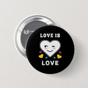 Liebe im Herzen ist Liebe LGBTQ Pansexual Stolz Button