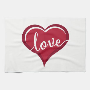 Liebe im Herzen Valentinstag Geschirrtuch