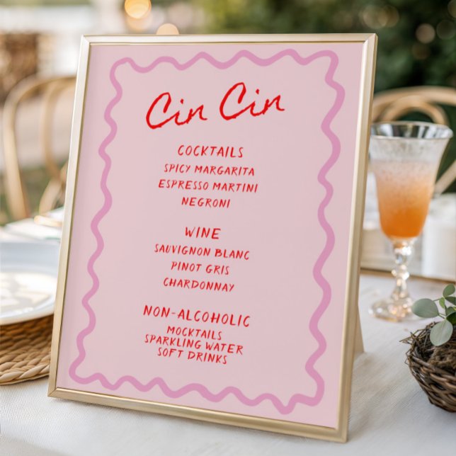 Liebe im Menü Bar der Rot-Rosa-Kinin-Kinin Poster (Von Creator hochgeladen)