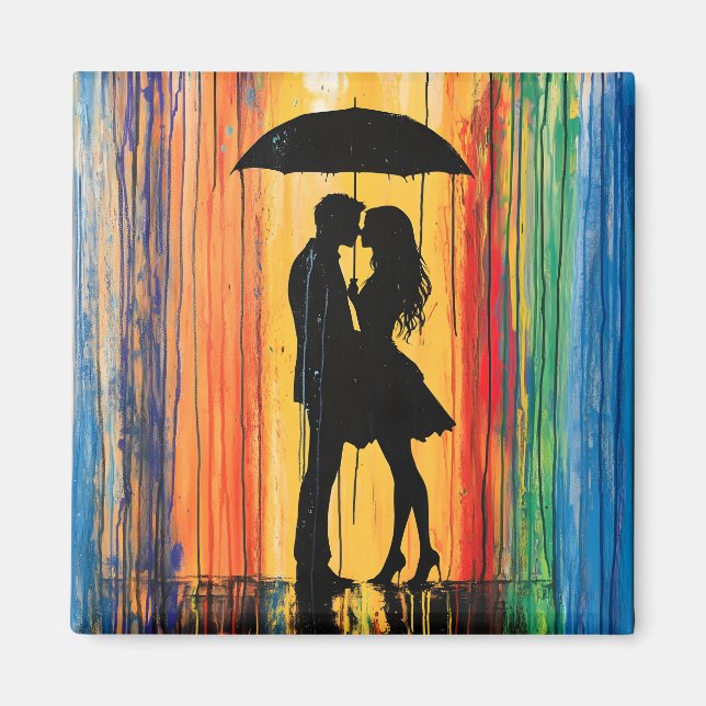 Liebe im Regenbogen Magnet (Vorne)