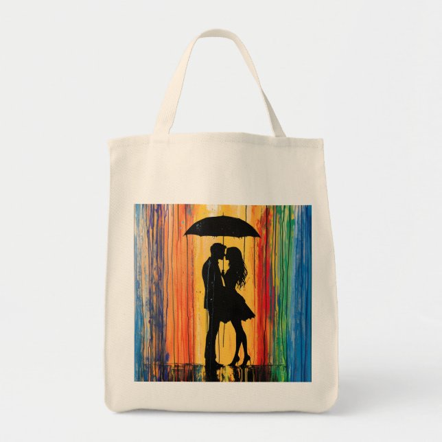 Liebe im Regenbogen Tragetasche (Vorne)