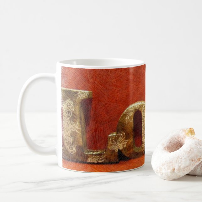 Liebe im Rot Kaffeetasse (Mit Donut)