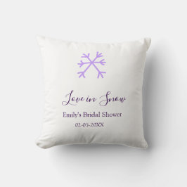 Liebe im Schnee-Junggesellinnenabschied lila Schne Kissen