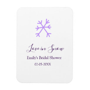 Liebe im Schnee-Junggesellinnenabschied lila Schne Magnet