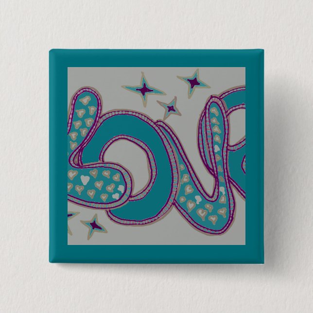 Liebe im Stil der 60er Jahre Button (Vorderseite)