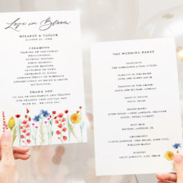 Liebe im Wildblume-Papier-Programm Flyer