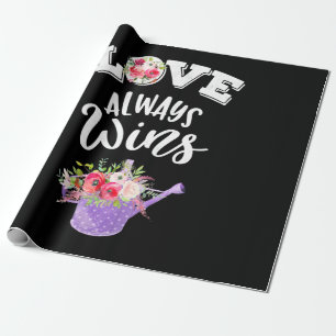 Liebe immer gewinnen Geschenkpapier