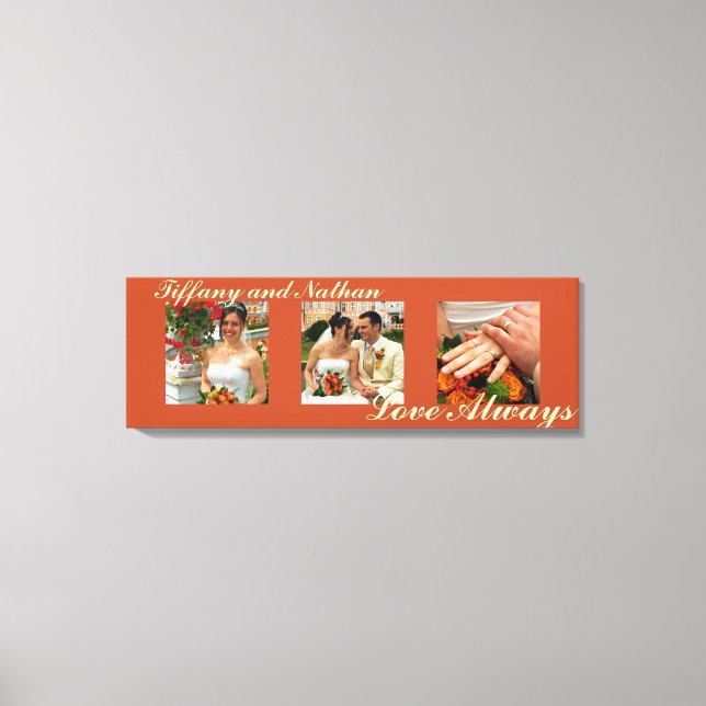 Liebe Immer individuelles Triptychon Foto Kunst ro Leinwanddruck (Vorderseite)