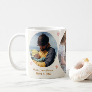 Liebe immer - Mama & Papa 3-Foto-Personalisierte T Kaffeetasse