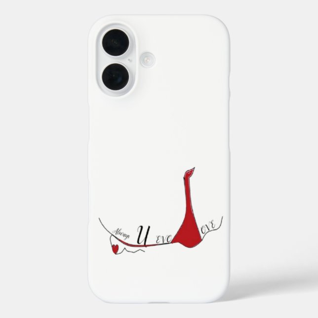 Liebe immer U - Valentine Special iPhone 16 Hülle (Rückseite)