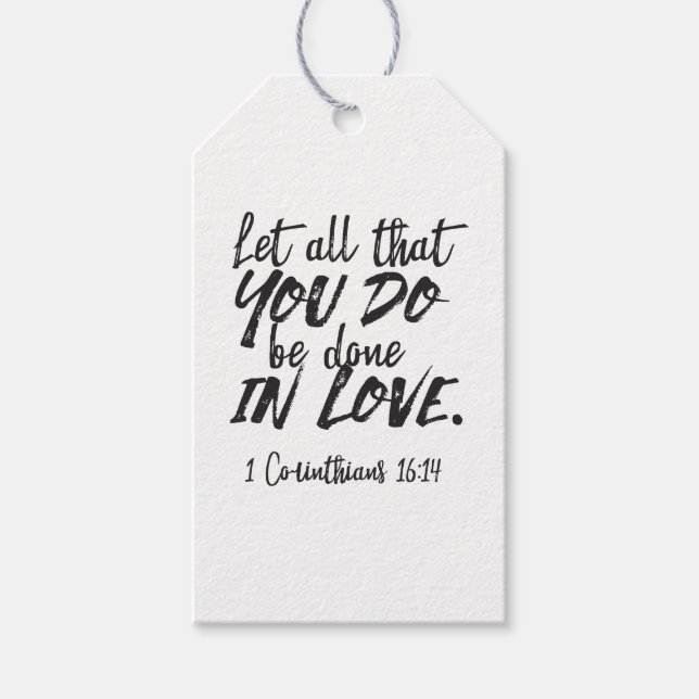 Liebe in Aktion - 1 Korinther 16:14 Inspiration Geschenkanhänger (Vorderseite)