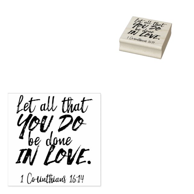 Liebe in Aktion - 1 Korinther 16:14 Inspiration Gummistempel (Stempel)