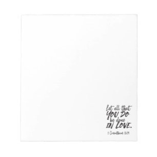 Liebe in Aktion - 1 Korinther 16:14 Inspiration Notizblock