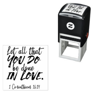Liebe in Aktion - 1 Korinther 16:14 Inspiration Permastempel