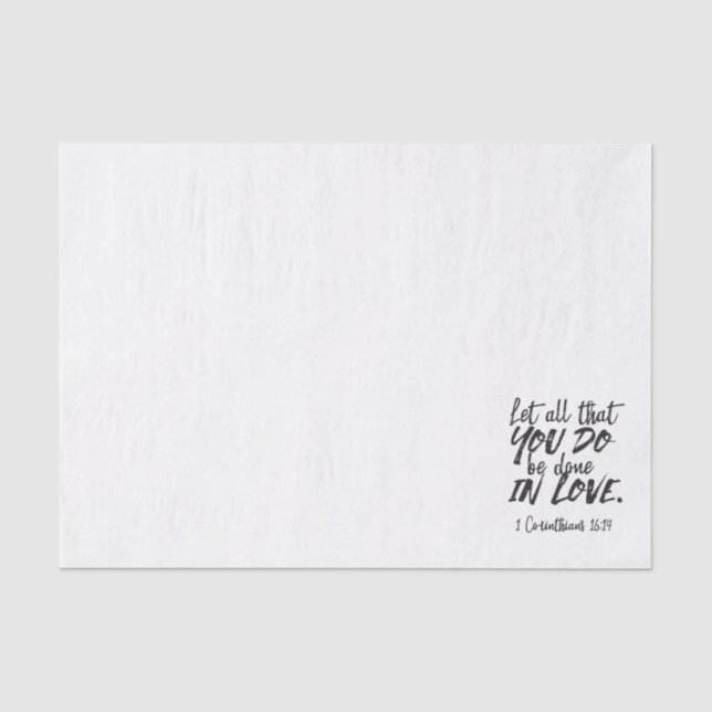 Liebe in Aktion - 1 Korinther 16:14 Inspiration Seidenpapier (Vorderseite)