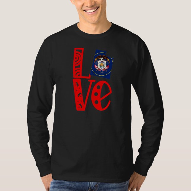 Liebe in Blockbuchstaben T-Shirt (Vorderseite)