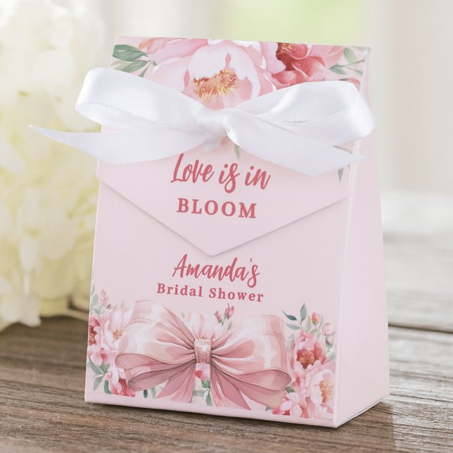 Liebe in Bloom bow-Rosa-Floralien Brautparty Geschenkschachtel (Von Creator hochgeladen)