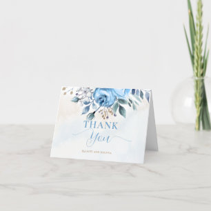 Liebe in Bloom Etwas Blue Rose Brautparty Dankeskarte