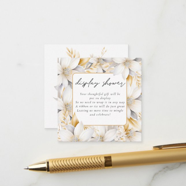 Liebe in Bloom Florals Brautparty anzeigen Begleitkarte (Vorderseite/Rückseite Beispiel)
