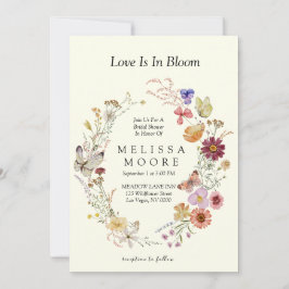 Liebe in Bloom Wildblume Bohemisches Brautparty Einladung
