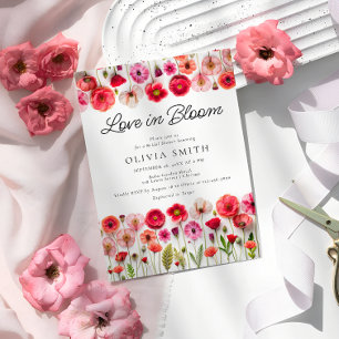 Liebe in Bloom Wildblume Brautparty laden Einladung