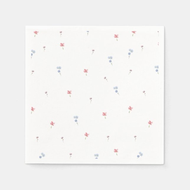 Liebe in Bloom Wildblume Napkins Serviette (Vorderseite)