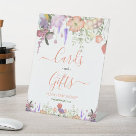 Liebe in blühenden Wildblumen Karten und Geschenke Sockelschild
