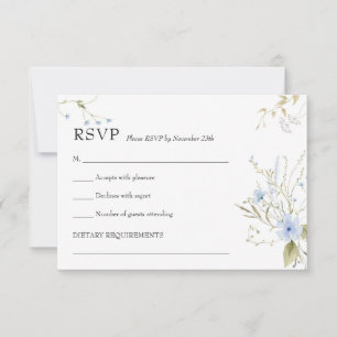 Liebe in blühender Wildblume Rustikale Rsvp-Karte RSVP Karte
